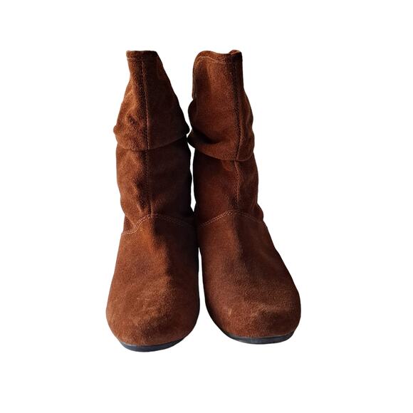 Steve Madden Women's Dark Cinnamon Suede Slouchy Ankle Boots - Size 7 - Picture 1 of 12